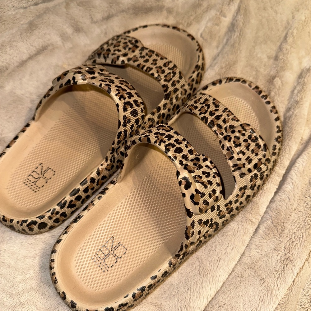 Leopard Print Kids Sandals